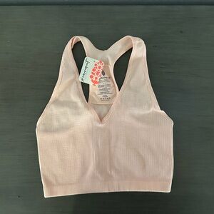 Peach sports bra/ crop